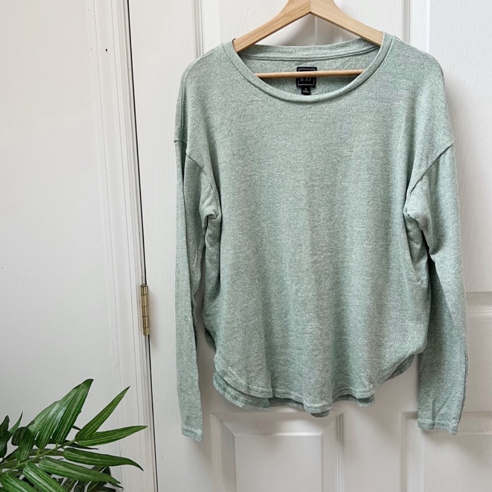 Gap Long Sleeve Softspun Top in Boggy Green
